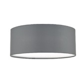 Photograph: Dar Cierro CIE5239 3 Light Flush Ceiling Light In Grey With Frosted Diffuser