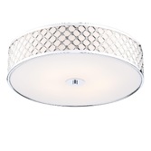 Photograph: Dar Civic CIV5250 Polished Chrome Finish 2 Light Flush Ceiling Light