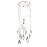 Photograph: Dar Crystal CRY1250 12 Light Cluster Pendant In Polished Chrome & Crystal Finish