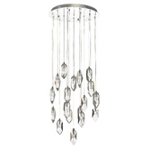 Photograph: Dar Crystal CRY1850 18 Light Cluster Pendant In Polished Chrome & Crystal Finish