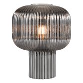 Photograph: Dar Demarius Smoked Ribbed Glass Table Lamp