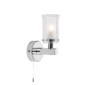 Photograph: Dar Elba ELB0750 Polished Chrome Finish Single Wall Light - IP44