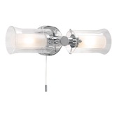 Photograph: Dar Elba ELB0950 Polished Chrome Finish Double Wall Light - IP44