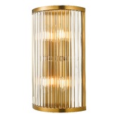 Photograph: Dar Eleanor Natural Brass/Glass 4 Light Wall Light