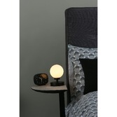 Photograph: Dar Esben Matt Black Touch Table Lamp Complete With Opal Glass