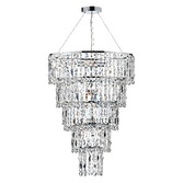 Photograph: Dar Escala ESC0650 Polished Chrome Finish 6 Light Crystal Pendant