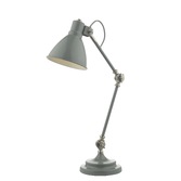 Photograph: Dar Eunice EUN4239 Task Lamp In Gloss Grey & Satin Nickel Finish