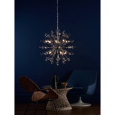 Photograph: Dar Exodus 8 Light Polished Chrome Crystal Pendant Light