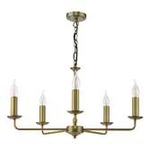 Photograph: Dar Favian Matt Bronze 5 Arm Chandelier Light