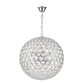 Photograph: Dar Fiesta FIE0850 Polished Chrome 8 Light Crystal Pendant