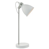 Photograph: Dar Frederick FRE4202 Matt White & Satin Chrome Task Lamp