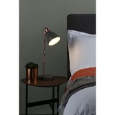 Photograph: Dar Frederick FRE4239 Gloss Grey & Satin Copper Task Lamp