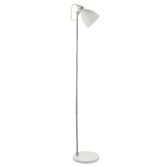 Photograph: Dar Frederick FRE4902 Matt White & Satin Chrome Floor Lamp