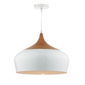 Photograph: Dar Gaucho GAU8602 Gloss White Large Single Pendant