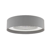 Photograph: Dar Grey Faux Silk Ceiling Fan Light - 50cm