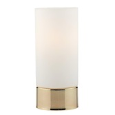 Photograph: Dar Jot JOT4035 Gold Touch Table Lamp Complete With Opal Glass