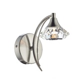 Photograph: Dar Luther LUT0746 Satin Chrome Single Wall Light