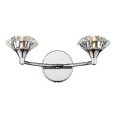 Photograph: Dar Luther LUT0950 Polished Chrome Double Wall Light