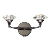 Photograph: Dar Luther LUT0967 Black Chrome Double Wall Light