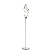 Photograph: Dar Luther LUT4946 Satin Chrome 3 Light Floor Lamp