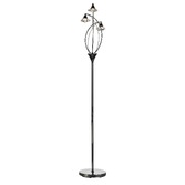 Photograph: Dar Luther LUT4967 Black Chrome 3 Light Floor Lamp