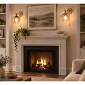 Photograph: Dar Lycia Satin Bronze Finish 1 Light Wall Light Complete With Bronze To Clear Ombre Glass Shade - Switched