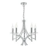 Photograph: Dar Lyon LYO0550 Polished Chrome Finish 5 Light Crystal Chandelier