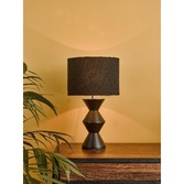 Photograph: Dar Max Black Ceramic Table Lamp Complete With Black Cotton Shade