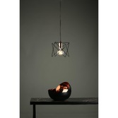 Photograph: Dar Midi MID0122 Matt Black & Polished Copper Single Pendant