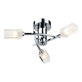 Photograph: Dar Morgan MOR0350 Polished Chrome 3 Light Semi Flush Ceiling Light