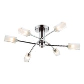 Photograph: Dar Morgan MOR6446 Satin Chrome 6 Light Semi Flush Ceiling Light