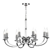 Photograph: Dar Murray MUR0850 Polished Chrome Finish 8 Light Dual Mount Pendant