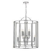 Photograph: Dar Myka MYK0850 8 Light Lantern In Polished Chrome Finish