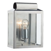 Photograph: Dar Notary NOT2144 Polished Stainless Steel Finish Exterior Wall Light - IP44