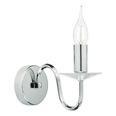 Photograph: Dar Pique PIQ0750 Polished Chrome Single Crystal Wall Light