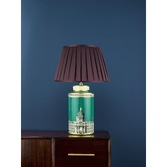 Photograph: Dar Prospect Green And Gold Palace Motif Ceramic Table Lamp - Base Only