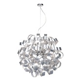 Photograph: Dar Rawley RAW1250 Brushed Aluminium 12 Light Pendant