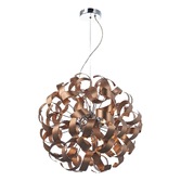 Photograph: Dar Rawley RAW1364 Brushed Copper 9 Light Pendant