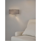 Photograph: Dar Ronda 3 Light Wall Light In Grey Complete With Led Reading Light