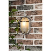 Photograph: Dar Salcombe SAL5244 Stainless Steel Finish Oval Exterior Wall Light - IP44