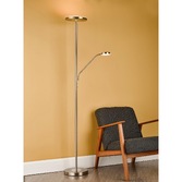 Photograph: Dar Shelby Satin Nickel Mother & Child LED Floor Lamp