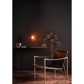 Photograph: Dar Tower TOW4122 Table Lamp In Satin Black & Polished Copper Finish