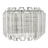 Photograph: Dar Tuvalu TUV0908 2 Light Wall Light In Polished Chrome & Glass Finish