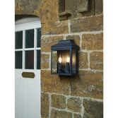 Photograph: Dar Vapour VAP5022 Exterior 2 Light Coach Lantern Wall Light In Matt Black Finish - IP44