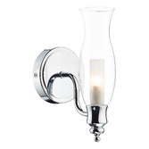 Photograph: Dar Vestry VES0750 Polished Chrome Finish Single Wall Light - IP44