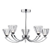 Photograph: Dar Vito VIT0550 Polished Chrome 5 Light Semi Flush Ceiling Light