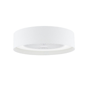 Photograph: Dar White Faux Silk Ceiling Fan Light - 50cm