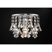 Photograph: Deco Acton D0161 Polished Chrome Prism Crystal 1 Light Wall Light