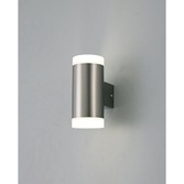 Photograph: Deco Alpin D0262 Stainless Steel LED 2 Light Exterior Wall Light - IP44 4000K