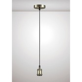 Photograph: Deco Dreifa D0177 Antique Brass With Black Braided Cable Ceiling Suspension Kit